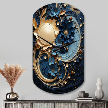 Liquid Ink Spiral V - Asymmetric Metal Wall Clock